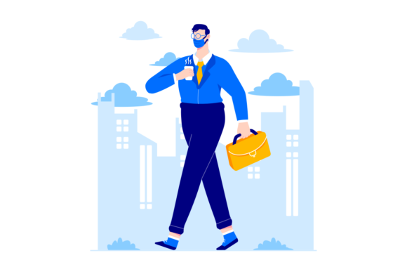 Back to Work Vector Illustration: Graphics and Illustrations for Digital Sellers