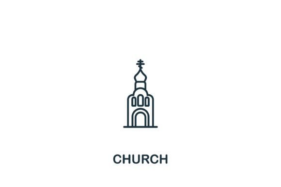 Church Icon: Graphics and Icons for Editorial Design