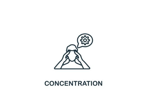 Concentration Icon: Graphics and Icons for Creative Design