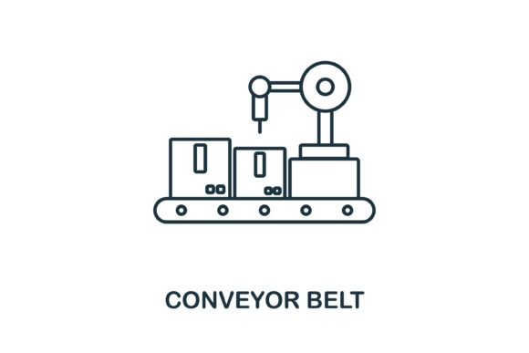 Conveyor Belt Icon Graphics