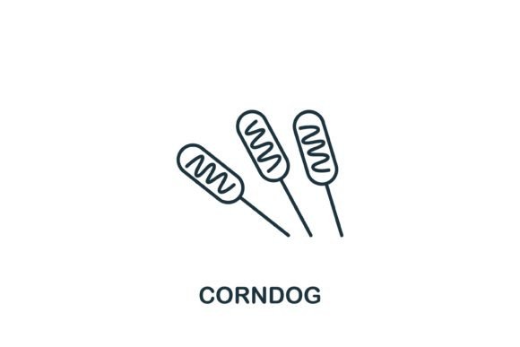 Corndog Icon: Graphics and Icons for Handmade Creations
