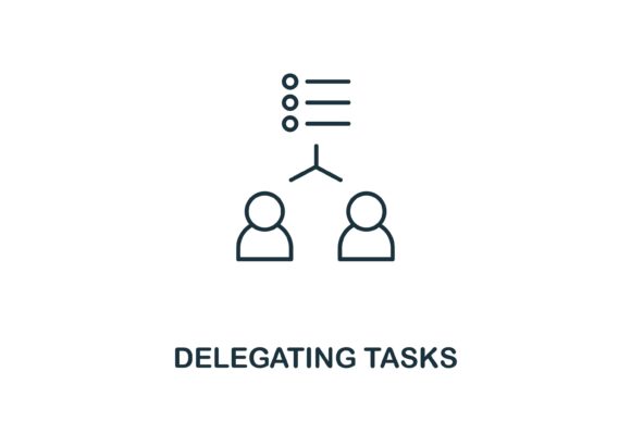 Delegating Tasks Icon: Graphics and Icons for Branding