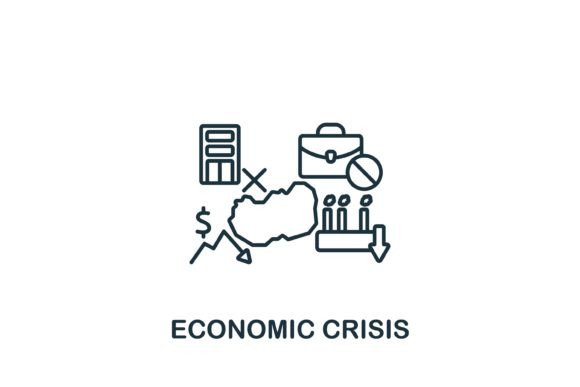 Economic Crisis Icon: Graphics and Icons for Real Projects