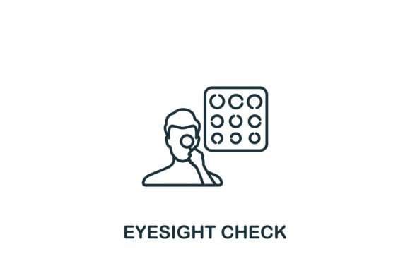 Eyesight Check Icon: Graphics and Icons for Local Business