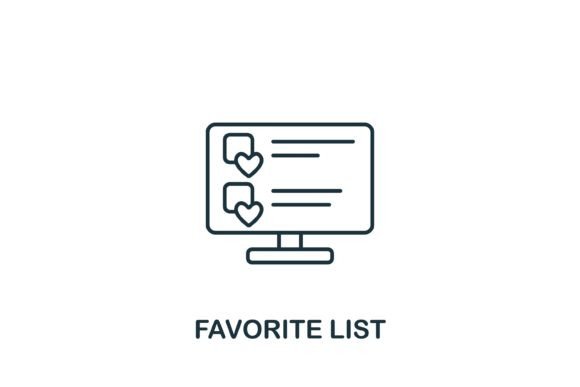 Favorite List Icon Graphics and Icons