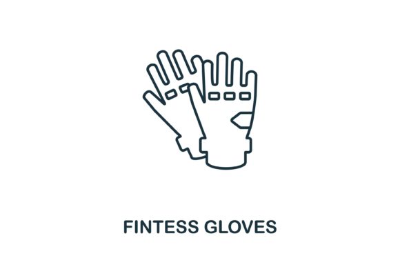 Fintess Gloves Icon Graphics and Icons