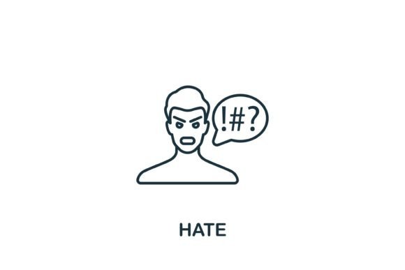 Hate Icon: Graphic Design Asset