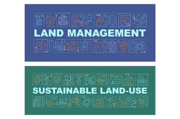 Land Management Practices Word Banners