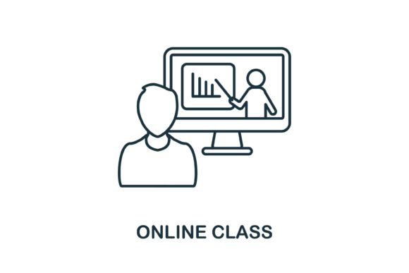 Online Class Icon Graphics and Icons