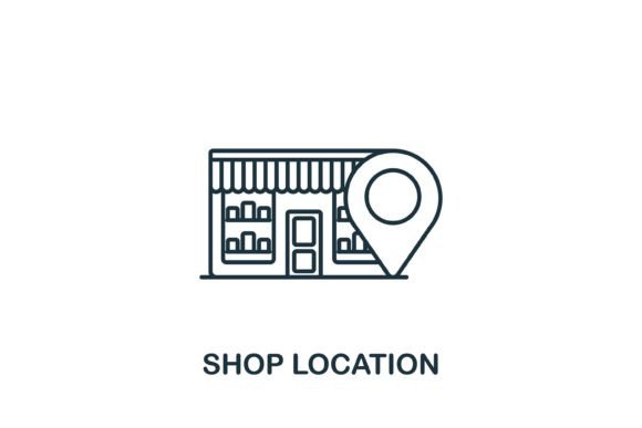 Shop Location Icon Graphics and Icons